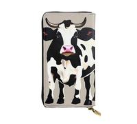 NBSKSDLK Cow black spot Leather Wallet RFID Blocking Credit Card Case Large Capacity Money Organizer with Zipper Pocket - Slim Minimalist Cash Wallet for Men Women Phone Clutch Gift