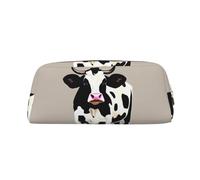 NBSKSDLK Cow black spot Makeup Bag for Women Men Pencil Pouch Travel Small Cosmetic Bag Zippered Toiletry Bags Aesthetic Pen Bags Trendy Storage Bags Leather Coin Pouch Purse, Gold, One Size