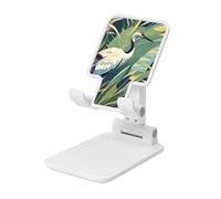 NBSKSDLK Crane Bird Wild Plants Cell Phone Stand for Desk - Fully Adjustable Mobile Phone Holder Cradle Dock Folding Desktop Mobile Phone Kickstand Universal Tablet Stand for iPad Stand Holder
