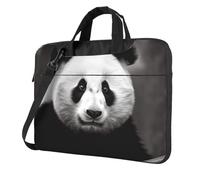 NBSKSDLK Cute Black and White Panda Laptop Bag 14 inch, Computer Briefcase Gifts for Men Women, 360 Protective Laptop Shoulder Bag