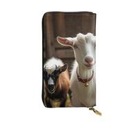 NBSKSDLK Cute Goat Leather Wallet RFID Blocking Credit Card Case Large Capacity Money Organizer with Zipper Pocket - Slim Minimalist Cash Wallet for Men Women Phone Clutch Gift