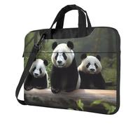 NBSKSDLK Cute Panda Laptop Bag 14 inch, Computer Briefcase Gifts for Men Women, 360 Protective Laptop Shoulder Bag