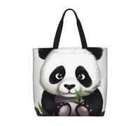 NBSKSDLK Cute Panda Tote Bag Travel Large Shoulder Bag with Zipper Gifts for Women Casual Tote's Handbags Waterproof Beach Bags Lightweight Work Laptop Bag Reusable Grocery Bag