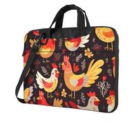 NBSKSDLK Cute Rooster Chickens Laptop Bag 14 inch, Computer Briefcase Gifts for Men Women, 360 Protective Laptop Shoulder Bag