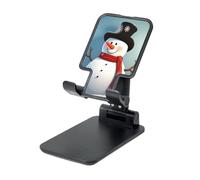 NBSKSDLK Cute Snowman Cell Phone Stand for Desk - Fully Adjustable Mobile Phone Holder Cradle Dock Folding Desktop Mobile Phone Kickstand Universal Tablet Stand for iPad Stand Holder