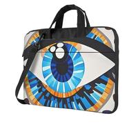 NBSKSDLK Evil Eye Laptop Bag, Computer Briefcase Gifts for Men Women, 360 Protective Laptop Shoulder Bag, Black, 13 inch