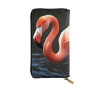 NBSKSDLK Flamingo Leather Wallet RFID Blocking Credit Card Case Large Capacity Money Organizer with Zipper Pocket - Slim Minimalist Cash Wallet for Men Women Phone Clutch Gift