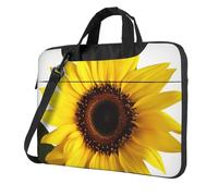 NBSKSDLK Flower Sunflower Laptop Bag, Computer Briefcase Gifts for Men Women, 360 Protective Laptop Shoulder Bag, Black, 13 inch