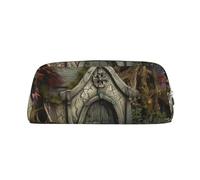NBSKSDLK Gothic Fairy Garden Makeup Bag for Women Men Pencil Pouch Travel Small Cosmetic Bag Zippered Toiletry Bags Aesthetic Pen Bags Trendy Storage Bags Leather Coin Pouch Purse, Silver, One size