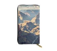 NBSKSDLK Grand Canyon Arizona Leather Wallet RFID Blocking Credit Card Case Large Capacity Money Organizer with Zipper Pocket - Slim Minimalist Cash Wallet for Men Women Phone Clutch Gift