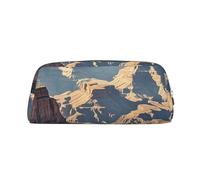 NBSKSDLK Grand Canyon Arizona Makeup Bag for Women Men Pencil Pouch Travel Small Cosmetic Bag Zippered Toiletry Bags Aesthetic Pen Bags Trendy Storage Bags Leather Coin Pouch Purse, Silver, One size