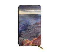 NBSKSDLK Grand Canyon Leather Wallet RFID Blocking Credit Card Case Large Capacity Money Organizer with Zipper Pocket - Slim Minimalist Cash Wallet for Men Women Phone Clutch Gift