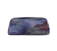 NBSKSDLK Grand Canyon Makeup Bag for Women Men Pencil Pouch Travel Small Cosmetic Bag Zippered Toiletry Bags Aesthetic Pen Bags Trendy Storage Bags Leather Coin Pouch Purse, Gold, One Size