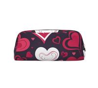 NBSKSDLK Happy Valentine's Day Makeup Bag for Women Men Pencil Pouch Travel Small Cosmetic Bag Zippered Toiletry Bags Aesthetic Pen Bags Trendy Storage Bags Leather Coin Pouch Purse, Gold, One Size