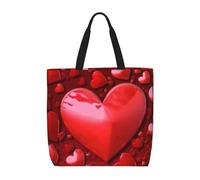 NBSKSDLK Hearts Love Tote Bag Travel Large Shoulder Bag with Zipper Gifts for Women Casual Tote's Handbags Waterproof Beach Bags Lightweight Work Laptop Bag Reusable Grocery Bag