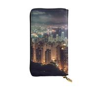 NBSKSDLK Hong Kong Leather Wallet RFID Blocking Credit Card Case Large Capacity Money Organizer with Zipper Pocket - Slim Minimalist Cash Wallet for Men Women Phone Clutch Gift