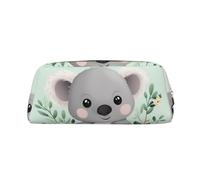 NBSKSDLK Koala Makeup Bag for Women Men Pencil Pouch Travel Small Cosmetic Bag Zippered Toiletry Bags Aesthetic Pen Bags Trendy Storage Bags Leather Coin Pouch Purse, Gold, One Size