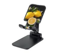 NBSKSDLK Lemon and Flower Cell Phone Stand for Desk - Fully Adjustable Mobile Phone Holder Cradle Dock Folding Desktop Mobile Phone Kickstand Universal Tablet Stand for iPad Stand Holder