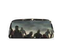 NBSKSDLK Many Zombie Makeup Bag for Women Men Pencil Pouch Travel Small Cosmetic Bag Zippered Toiletry Bags Aesthetic Pen Bags Trendy Storage Bags Leather Coin Pouch Purse, Gold, One size