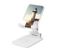 NBSKSDLK Old Lighthouse Cell Phone Stand for Desk - Fully Adjustable Mobile Phone Holder Cradle Dock Folding Desktop Mobile Phone Kickstand Universal Tablet Stand for iPad Stand Holder