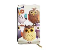 NBSKSDLK Owls Birds Leather Wallet RFID Blocking Credit Card Case Large Capacity Money Organizer with Zipper Pocket - Slim Minimalist Cash Wallet for Men Women Phone Clutch Gift