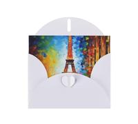 NBSKSDLK paris eiffel tower painting Greeting Cards All Occasion Blank Note Cards with Envelopes Pop Up Birthday Card Postcards Personalized Thank You Card 4x6 Inch