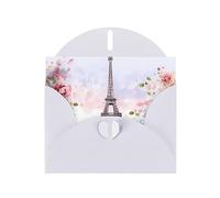 NBSKSDLK paris eiffel tower with flowers Greeting Cards All Occasion Blank Note Cards with Envelopes Pop Up Birthday Card Postcards Personalized Thank You Card 4x6 Inch