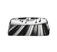 NBSKSDLK Piano Music Symbol Makeup Bag for Women Men Pencil Pouch Travel Small Cosmetic Bag Zippered Toiletry Bags Aesthetic Pen Bags Trendy Storage Bags Leather Coin Pouch Purse, Gold, One size