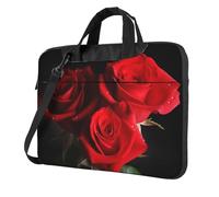 NBSKSDLK Red Roses Laptop Bag 13 inch, Computer Briefcase Gifts for Men Women, 360 Protective Laptop Shoulder Bag