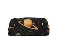 NBSKSDLK Retro astronomical pattern Makeup Bag for Women Men Pencil Pouch Travel Small Cosmetic Bag Zippered Toiletry Bags Aesthetic Pen Bags Trendy Storage Bags Leather Coin Pouch Purse, Silver, One