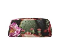 NBSKSDLK Roses Flowers and Cactus Makeup Bag for Women Men Pencil Pouch Travel Small Cosmetic Bag Zippered Toiletry Bags Aesthetic Pen Bags Trendy Storage Bags Leather Coin Pouch Purse, Gold, One Size