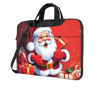 NBSKSDLK Santa Claus Xmas Gifts Laptop Bag 13 inch, Computer Briefcase Gifts for Men Women, 360 Protective Laptop Shoulder Bag