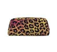 NBSKSDLK Star leopard print Makeup Bag for Women Men Pencil Pouch Travel Small Cosmetic Bag Zippered Toiletry Bags Aesthetic Pen Bags Trendy Storage Bags Leather Coin Pouch Purse, Gold, One size