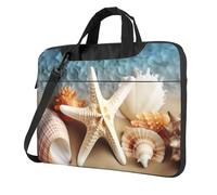 NBSKSDLK Starfish Coral and Seashell Laptop Bag 13 inch, Computer Briefcase Gifts for Men Women, 360 Protective Laptop Shoulder Bag