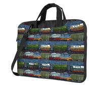 NBSKSDLK train Cars Laptop Bag, Computer Briefcase Gifts for Men Women, 360 Protective Laptop Shoulder Bag, Black, 14 inch
