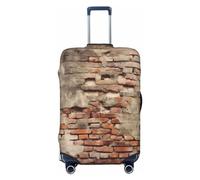 NBSKSDLK Travel Luggage Cover Ancient Worn Brick Wall Suitcase Protector Anti-Scratch Washable Baggage Covers Elastic Suitcase Cover Tsa Approved Baggage Protector Fit 18-32 Inch Luggage, Black, XL