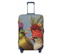 NBSKSDLK Travel Luggage Cover animal party Suitcase Protector Anti-Scratch Washable Baggage Covers Elastic Suitcase Cover Tsa Approved Baggage Protector Fit 18-32 Inch Luggage, Black, XL