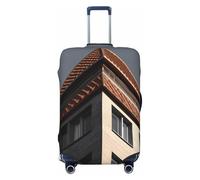 NBSKSDLK Travel Luggage Cover architecture roof Suitcase Protector Anti-Scratch Washable Baggage Covers Elastic Suitcase Cover Tsa Approved Baggage Protector Fit 18-32 Inch Luggage, Black, L