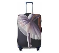 NBSKSDLK Travel Luggage Cover Ballet Dancer Suitcase Protector Anti-Scratch Washable Baggage Covers Elastic Suitcase Cover Tsa Approved Baggage Protector Fit 18-32 Inch Luggage, Black, M