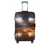 NBSKSDLK Travel Luggage Cover Basketball court Suitcase Protector Anti-Scratch Washable Baggage Covers Elastic Suitcase Cover Tsa Approved Baggage Protector Fit 18-32 Inch Luggage, Black, M