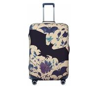 NBSKSDLK Travel Luggage Cover Bat Print Suitcase Protector Anti-Scratch Washable Baggage Covers Elastic Suitcase Cover Tsa Approved Baggage Protector Fit 18-32 Inch Luggage, Black, M