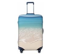 NBSKSDLK Travel Luggage Cover Beach Clear Sea Sand Suitcase Protector Anti-Scratch Washable Baggage Covers Elastic Suitcase Cover Tsa Approved Baggage Protector Fit 18-32 Inch Luggage, Black, XL