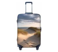 NBSKSDLK Travel Luggage Cover beach dunes Suitcase Protector Anti-Scratch Washable Baggage Covers Elastic Suitcase Cover Tsa Approved Baggage Protector Fit 18-32 Inch Luggage, Black, S