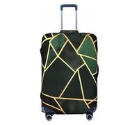 NBSKSDLK Travel Luggage Cover black and gold geometric Suitcase Protector Anti-Scratch Washable Baggage Covers Elastic Suitcase Cover Tsa Approved Baggage Protector Fit 18-32 Inch Luggage, Black, S