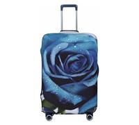 NBSKSDLK Travel Luggage Cover blue rose blooms Suitcase Protector Anti-Scratch Washable Baggage Covers Elastic Suitcase Cover Tsa Approved Baggage Protector Fit 18-32 Inch Luggage, Black, XL