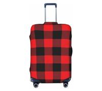 NBSKSDLK Travel Luggage Cover Buffalo Check Suitcase Protector Anti-Scratch Washable Baggage Covers Elastic Suitcase Cover Tsa Approved Baggage Protector Fit 18-32 Inch Luggage, Black, XL