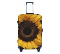 NBSKSDLK Travel Luggage Cover butterfly and sunflower Suitcase Protector Anti-Scratch Washable Baggage Covers Elastic Suitcase Cover Tsa Approved Baggage Protector Fit 18-32 Inch Luggage, Black, L