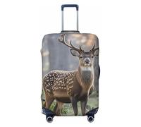 NBSKSDLK Travel Luggage Cover Camouflage Deer Suitcase Protector Anti-Scratch Washable Baggage Covers Elastic Suitcase Cover Tsa Approved Baggage Protector Fit 18-32 Inch Luggage, Black, L