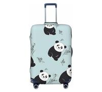 NBSKSDLK Travel Luggage Cover Cartoon Panda Bear Suitcase Protector Anti-Scratch Washable Baggage Covers Elastic Suitcase Cover Tsa Approved Baggage Protector Fit 18-32 Inch Luggage, Black, L