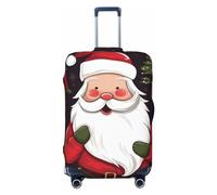 NBSKSDLK Travel Luggage Cover Christmas Santa Claus Suitcase Protector Anti-Scratch Washable Baggage Covers Elastic Suitcase Cover Tsa Approved Baggage Protector Fit 18-32 Inch Luggage, Black, L